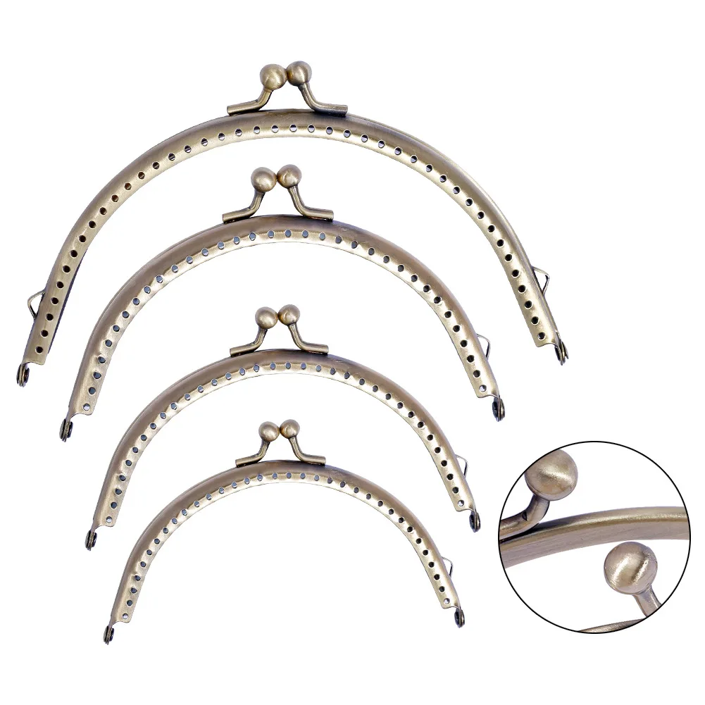 8.5-15cm Round Metal Frame For Purse Handle Clutch Bag Handbag Accessories Making Purse Clasp Lock Metal Clasp Bags Hardware