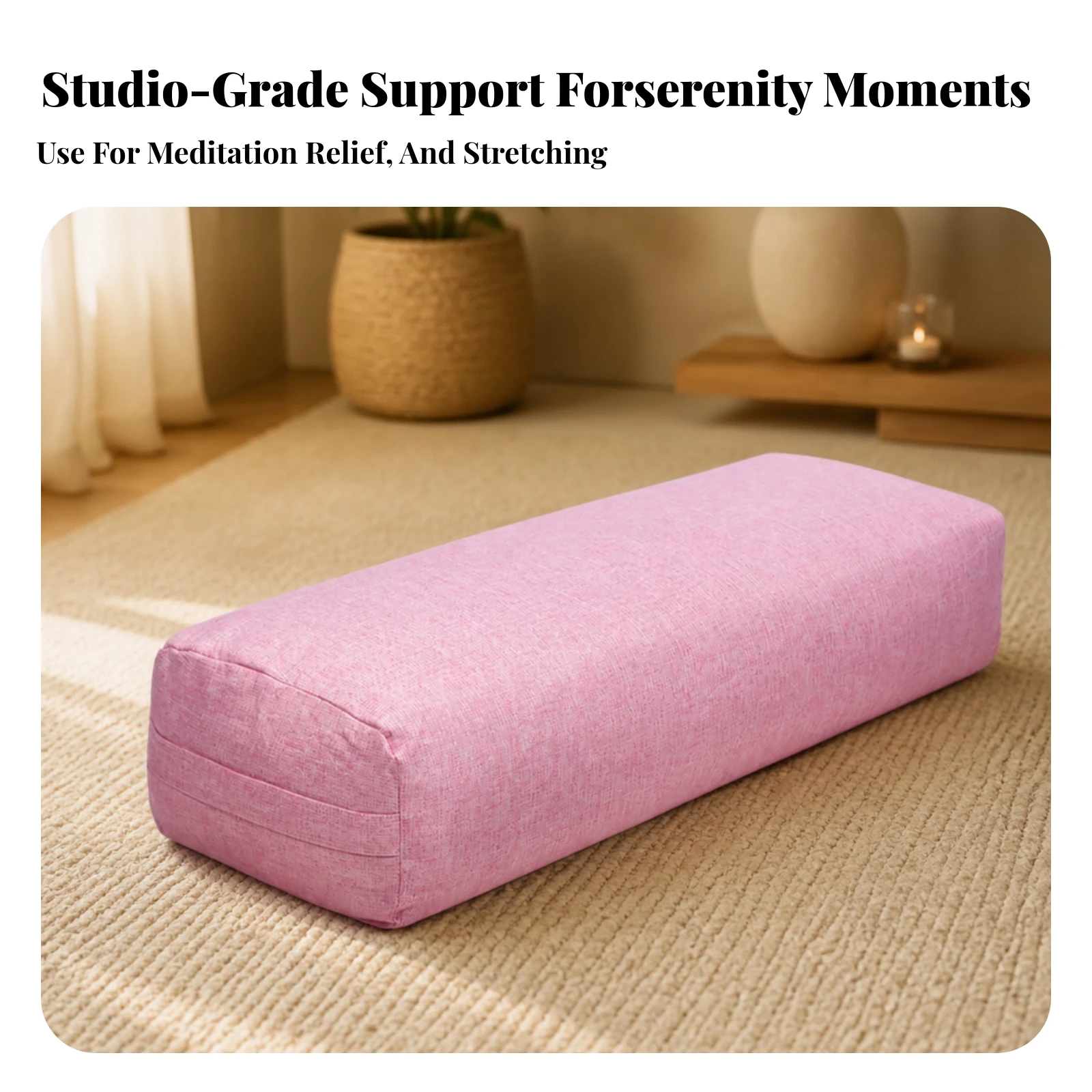Practice Support Cushion Ergonomic Rectangular Practice Support Cushion Meditation Cushion Comfortable Versatile for Yogis
