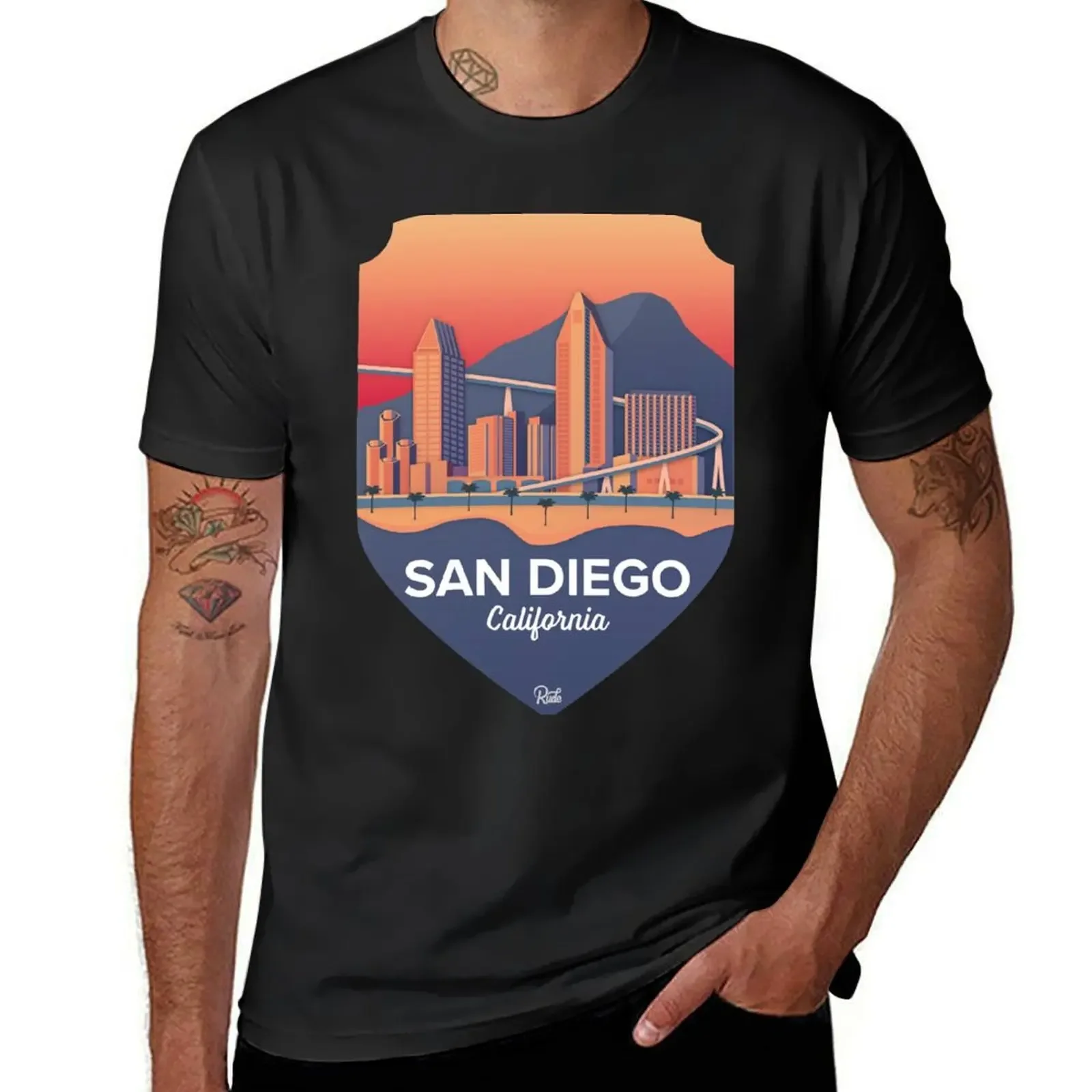 San Diego Badge T-Shirt new edition quick drying Men's cotton t-shirt