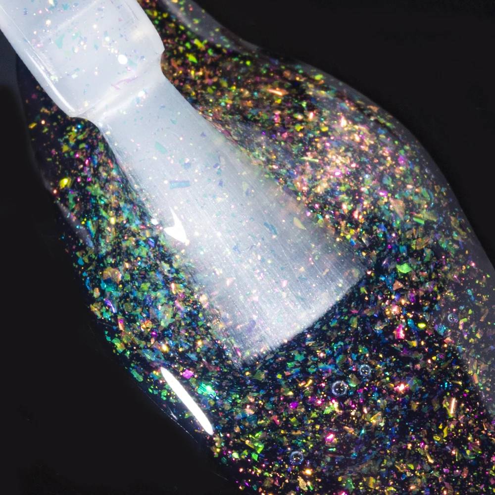 KODIES GEL Holographic Top Coat Gel smalto per unghie 15ML Semi permanente UV/LED Aurora Manicure Sparkle Shine Top Gel Finish Sealer