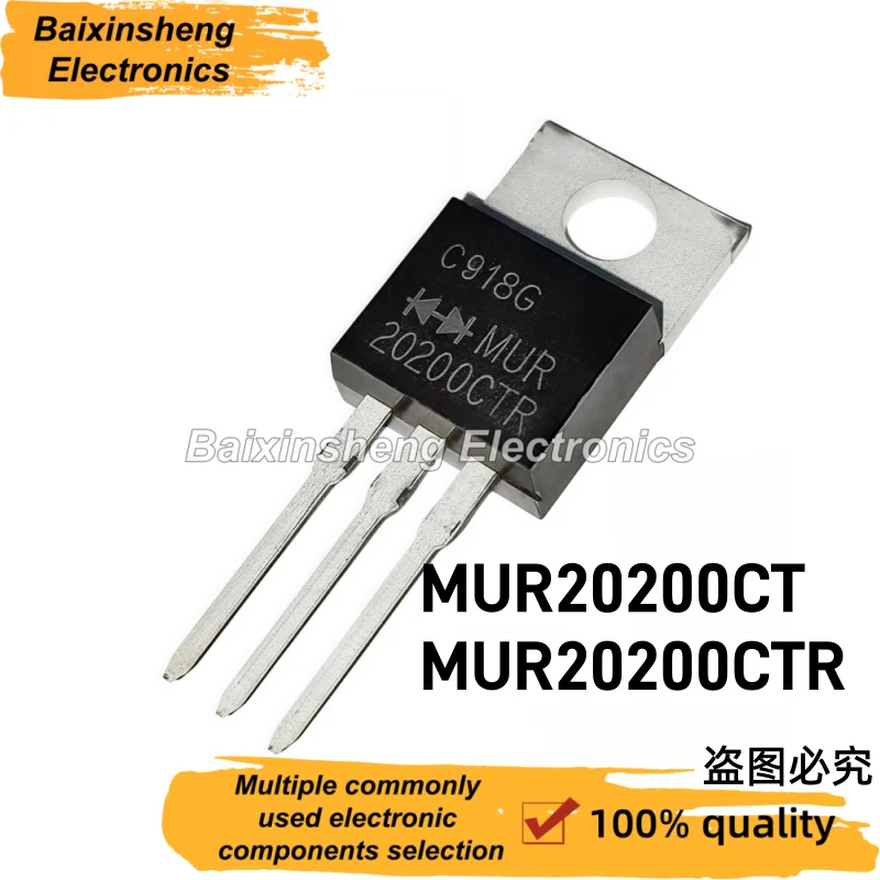 10PCS 100% quality MUR2020CT MUR2020CTR TO-220 Dual Ultra Fast Recovery Diode Common Cathode Anode Power Rectifier