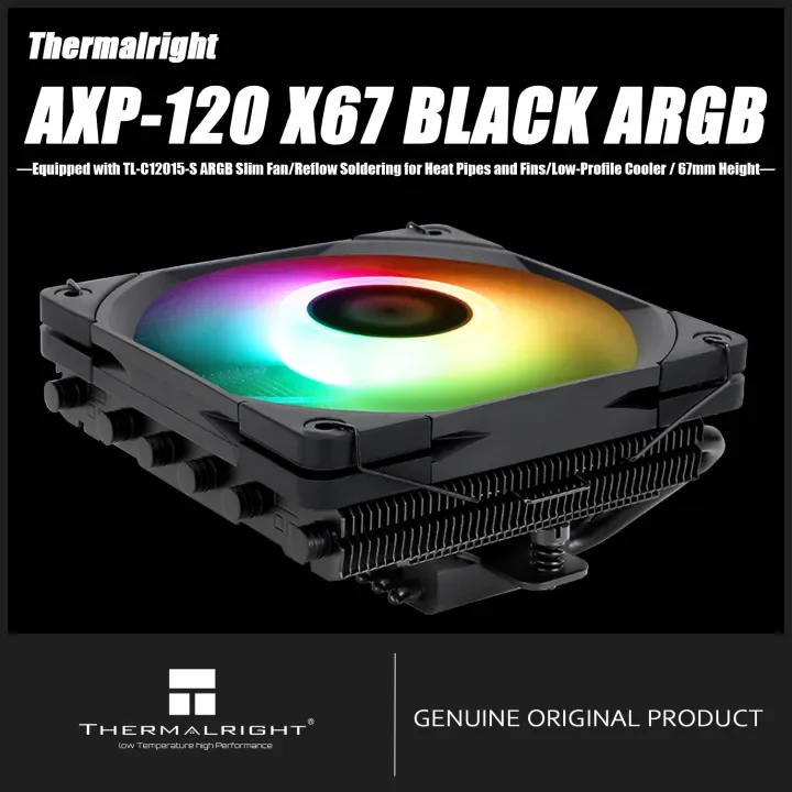 Thermalright AXP-120 X67 BLACK&WHITE ARGB CPU Air Cooler HTCP/Low Profile CPU Cooler Multi Fan Configurations 6 Heat Pipes