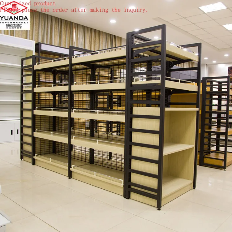 

Custom.Merchandise Display Racks Store Display Rack Wooden Steel Shelves