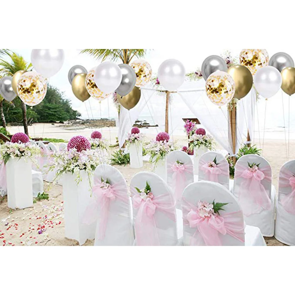 

50Pcs Stylish Balloon Assortment Shiny Metallic Latex Balloons for Joyful Party Wedding Atmosphere Enhancer Fashion Balloons