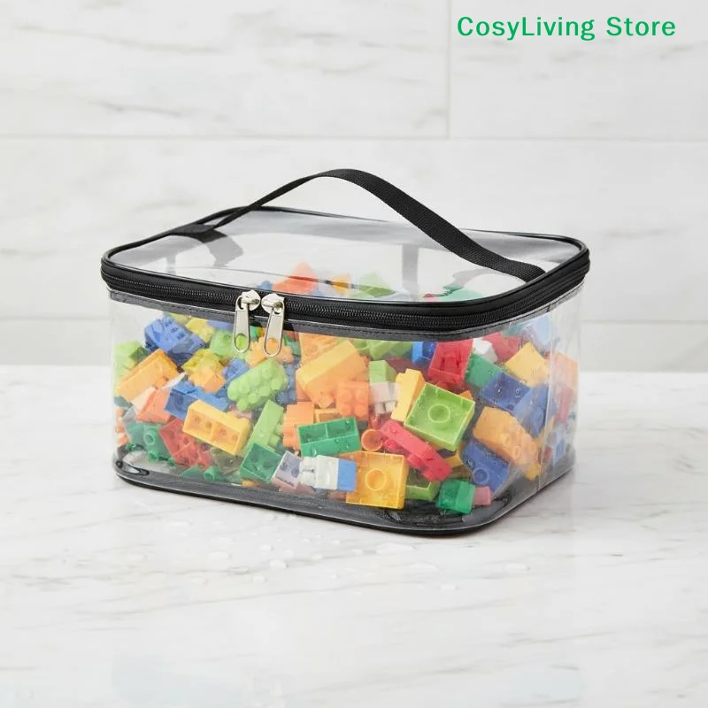 [CL]Transparent Mesh Zipper Toy Storage Bag Large Capacity Puzzle And Block Organizer For Toy And Building Block Storage[CL] view 5