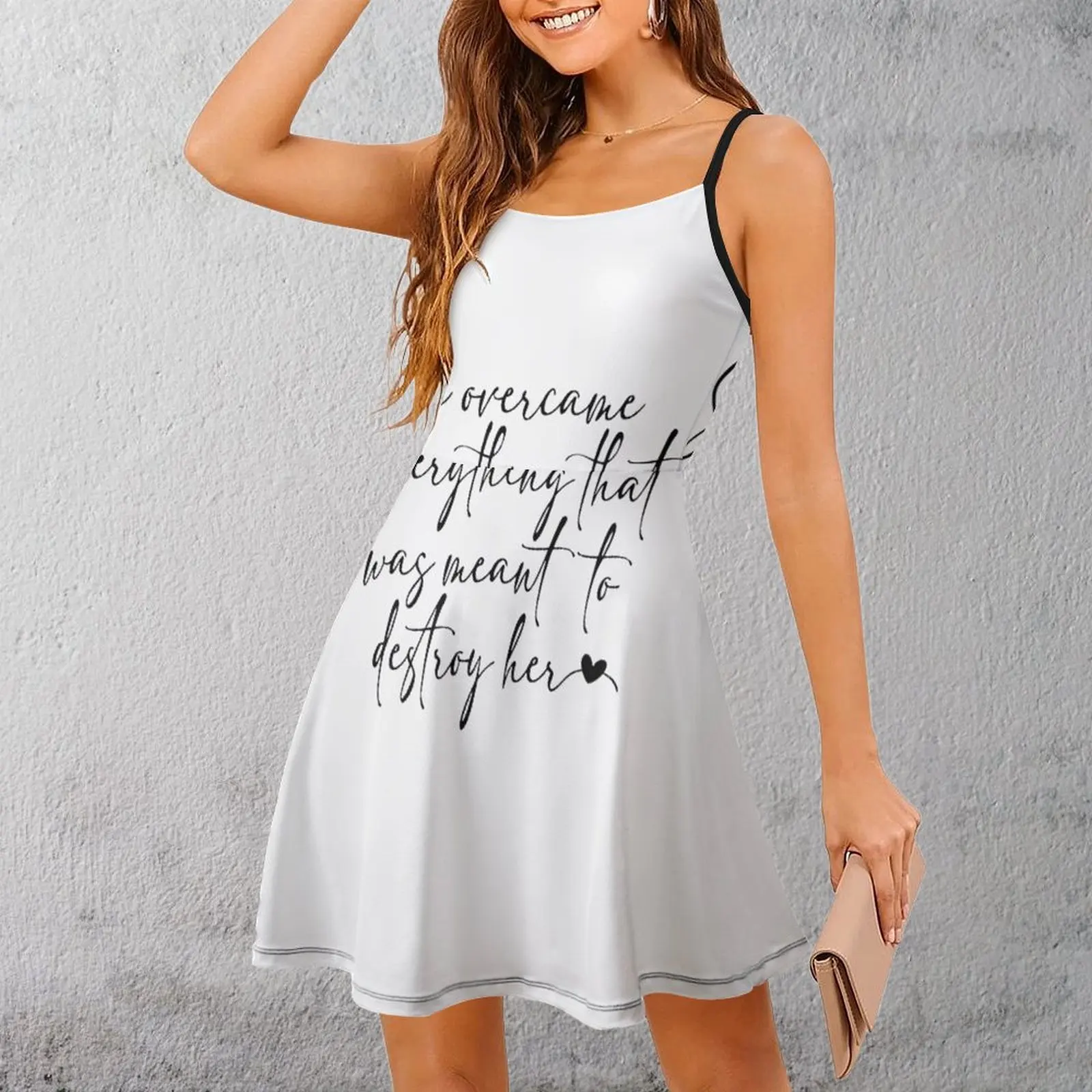 

Sexy Overcame Challenges Inspirational Women's Sling Dress Humor Graphic Vacations Woman's Clothing Strappy Dress Top Quality