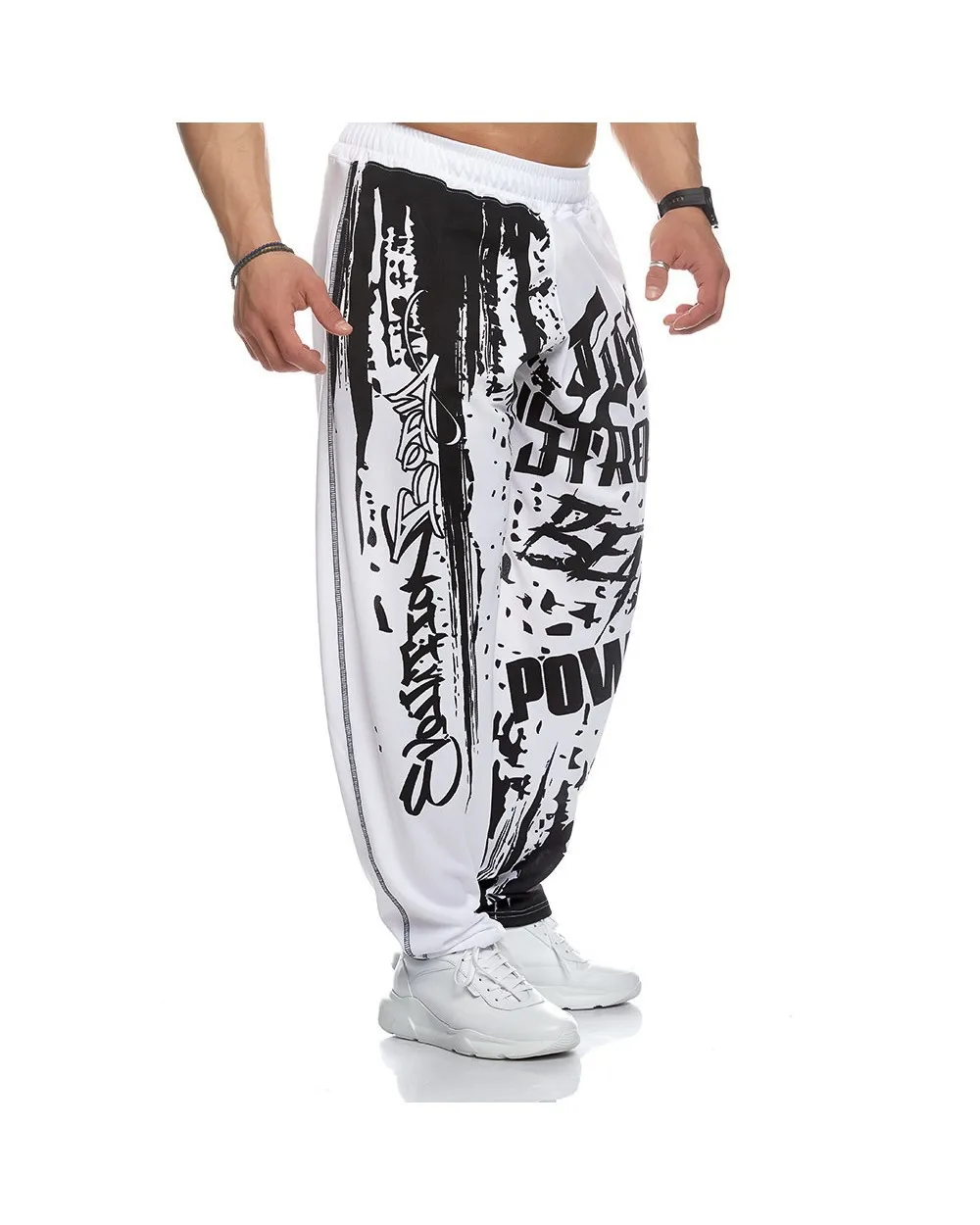 Mens GYM Pants Thin Summer Running Leggings Joggers Streetpants Male Workout Fitness Breathable Casual Sport Trousers Printed