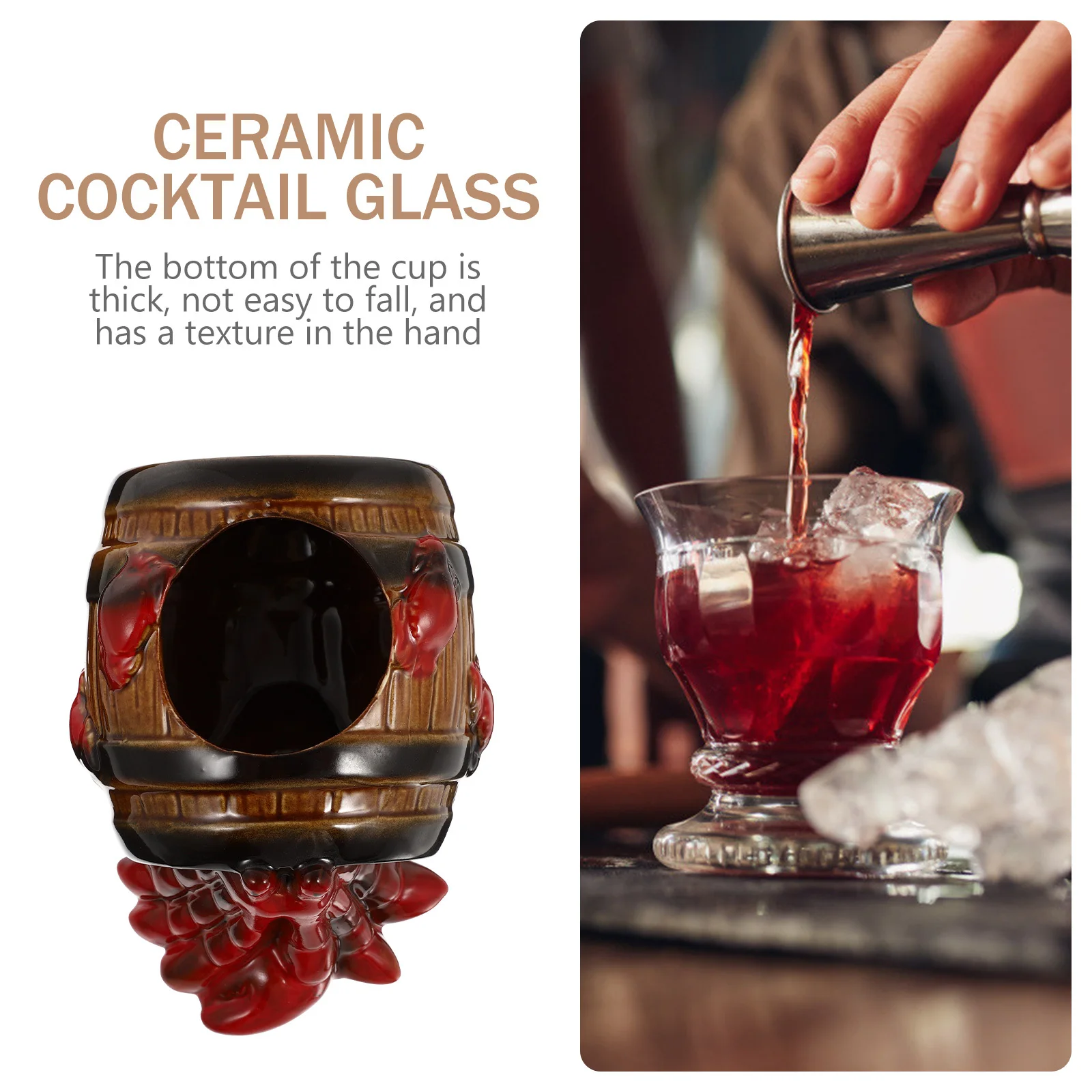 

1pc Ceramic Cocktail Unique Creative Mug Decorative Party Glass For Home Restaurant Cocktail Cup For Bar Bar Use Wine Beer Cup