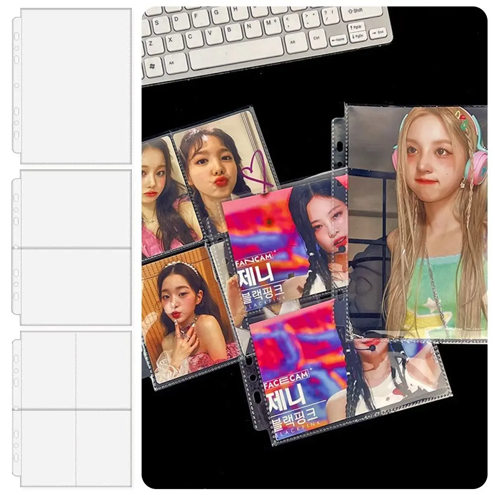 10Pcs Transparent A5 Kpop Photocard Binder Multiple Pockets DIY Multiple Pockets Sleeve File Protector PP