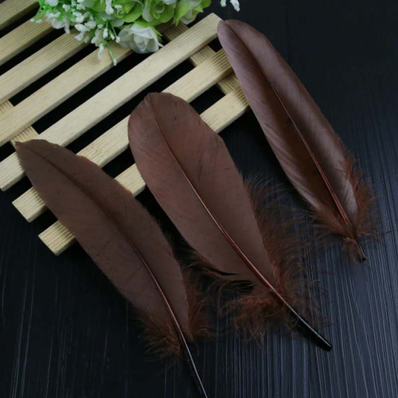 15-20cm Hard Stick Gänse federn künstliche Schwan Pluma Handwerk Zubehör bunte Traum fänger Feder Dekoration – Detail 6