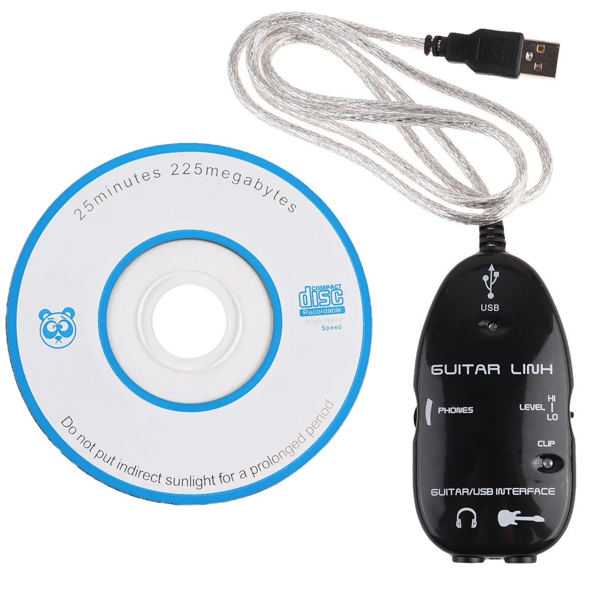 1Pcs Audio Cable for Guitar with Gold Plated Copper Transmission Shielding Noise Free Portable Instrument Connection