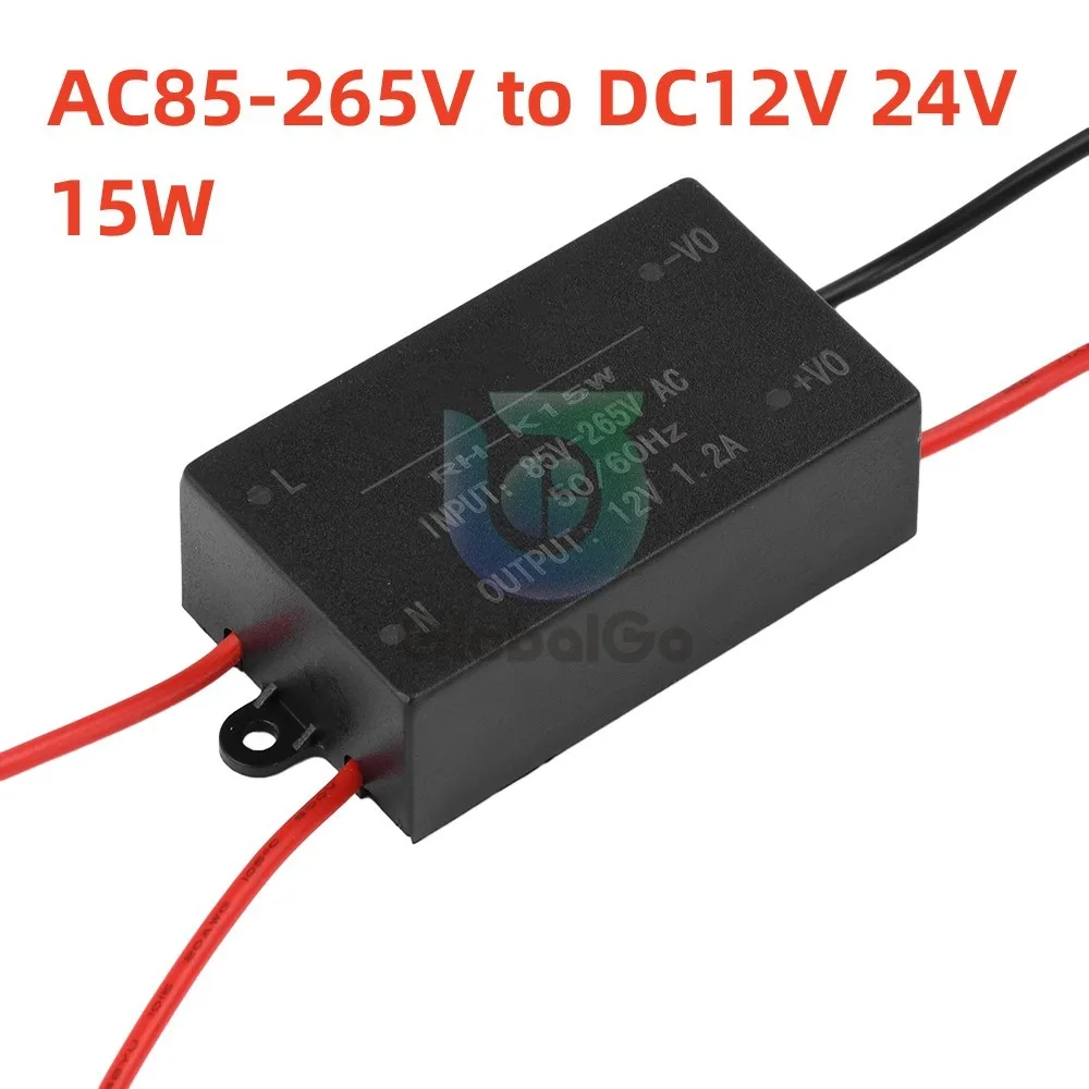 AC-DC to DC Step-Down Power Supply Module AC85-265V to DC12V 24V 15W Mini Buck Convert Regulator Regulator Module