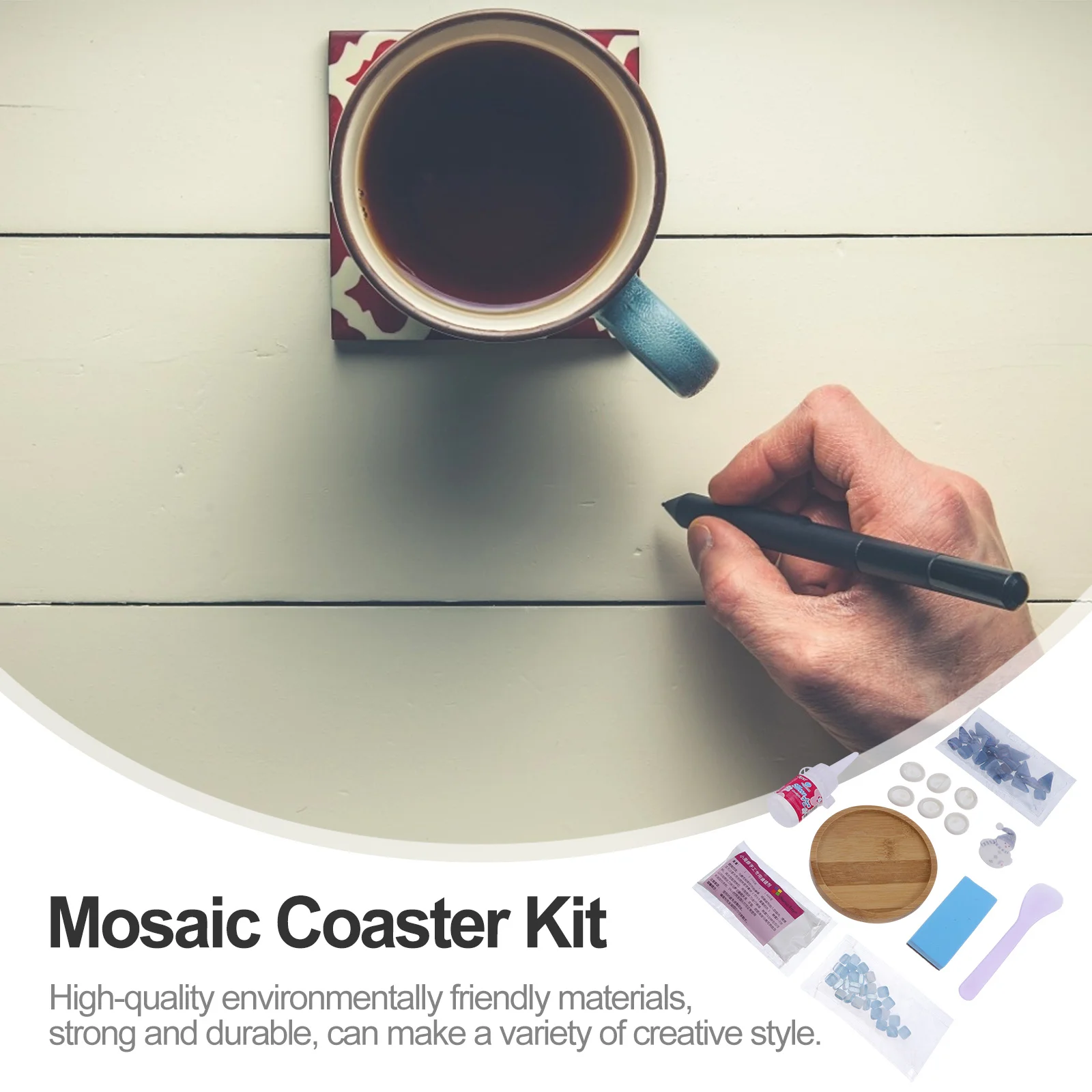 1 مجموعة جولة DIY فسيفساء كوستر كيت عيد الميلاد ثلج شكل اليدوية أداة للحرف اليدوية التعليم المبكر DIY هدية الوالدين والطفل متعة #6