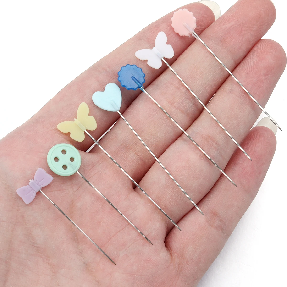 50/100Pcs Dressmaking Pins เย็บปักถักร้อย Patchwork เครื่องมือ FIXED PIN ปุ่ม PIN Patchwork PIN สําหรับเย็บตําแหน่ง DIY อุปกรณ์เสริม