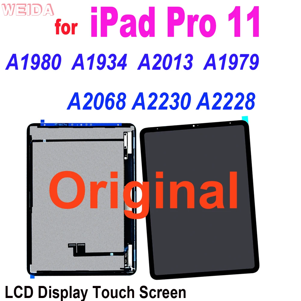 

11" Original LCD for iPad Pro 11 A LCD A1980 A1934 A2013 A1979 A2068 A2230 A2228 LCD Display Touch Screen Digitizer Assembly