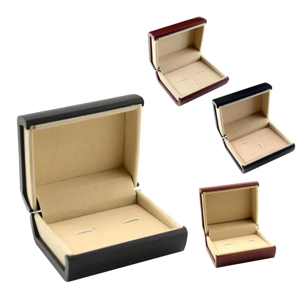 Jewelry Packaging Box Portable Cufflink Holder Velvet Lined Organizer for Gift Box Jewelry