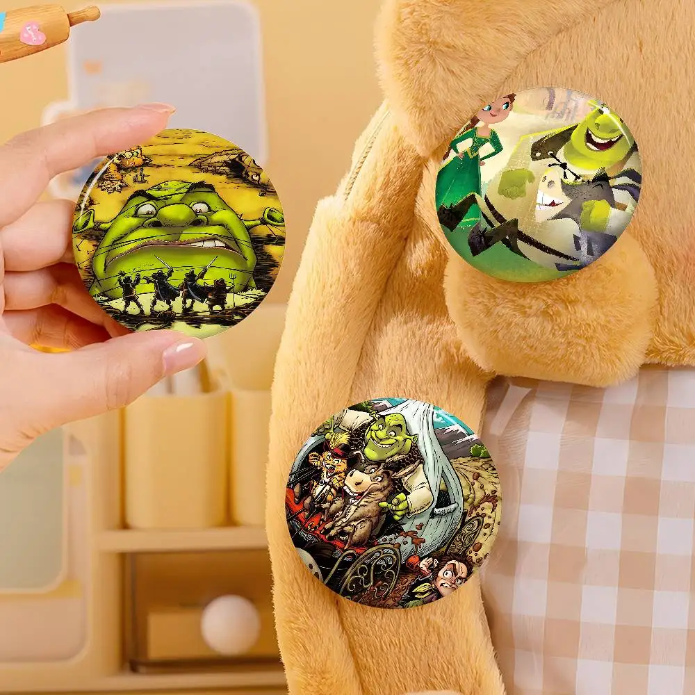 Броши-в-стиле-аниме-s-shreks-милые-мультяшные-значки-пины-для-лацканов-курток-и-джинсов-подарочные-аксессуары