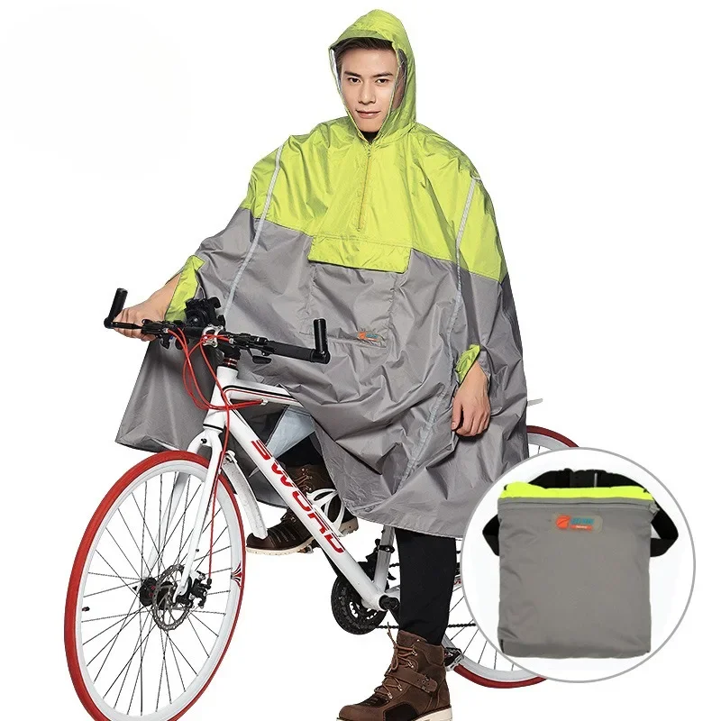 Impermeable Raincoat Women/Men Outdoor Rain Poncho Backpack Reflective Design Cycling Climbing Hiking Travel Rain Cover