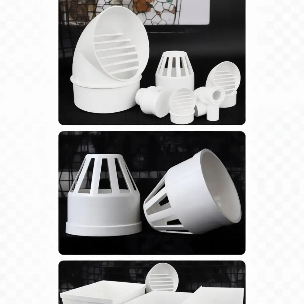 PVC Air Vent Cover Roof Exterior Wall Exhaust Hood Rainproof Ventilation Cap For Dajiangjinxiang Range Hood Pipe Accessories