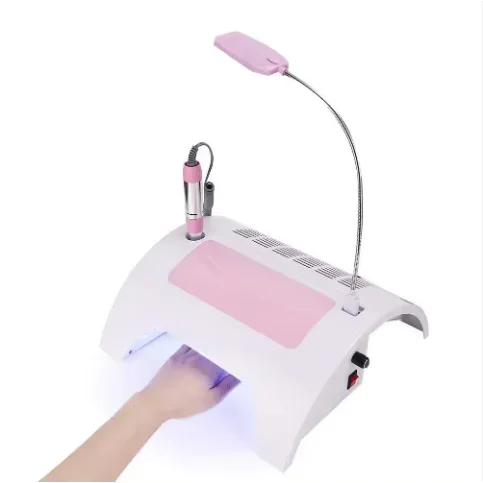 5 in 1 Nail Drill Machine All-Around Manicure Led Lamp Dust Collector With Uv Led Light Nail Dryer Hand Pillow Salon Equipment