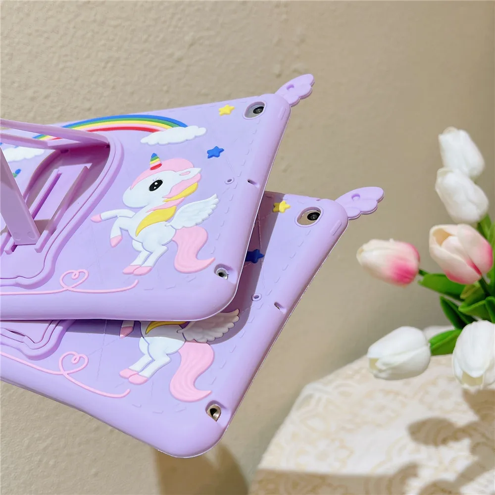 حافظة لجهاز ابل ايباد برو 10.2in 2020 من السيليكون ، حافظة لجهاز ايباد ميني 4 5 6 لاجهزة ايباد 2 3 4 ، حافظة للاولاد والبنات