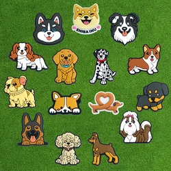 Shoe Charms 1Pcs Dog Animal Cartoon Cute Pins PVC DIY Sandals Accessories for Clogs Women Kids Girls Party Favors Gifts