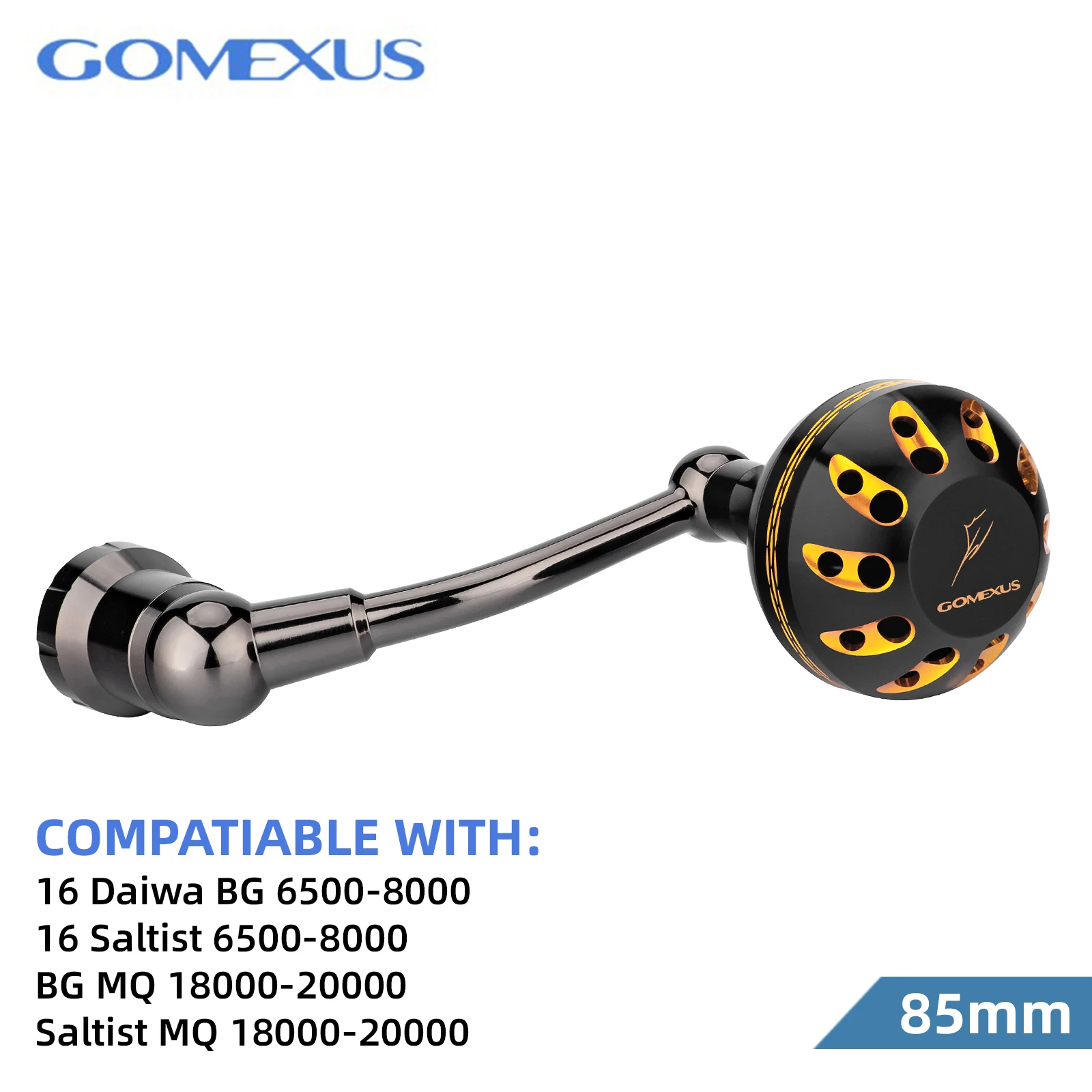 Gomexus Power Handle für Daiwa BG MQ Saltist 1500-8000 Spinngriff 65 mm Angelrollen 9