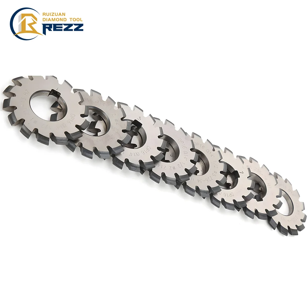 RUIZUAN OEM/ODM Module M1 -M8 Gear Milling Cutter High Speed Steel Involute Gear Cutters Cutting Tools