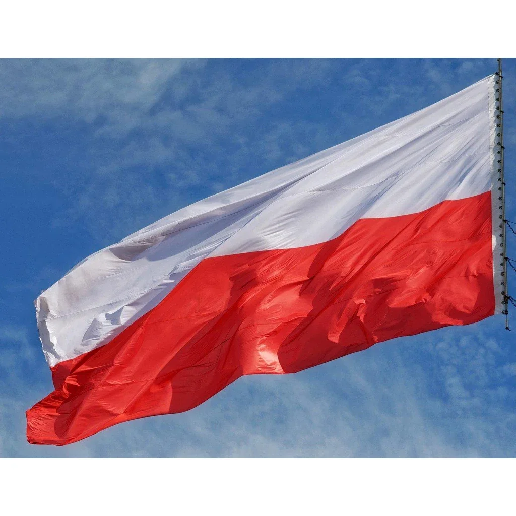 JimonFlag 90x15 0cm wiszące białe czerwony wzór polskie flagi poliester odporny na blaknięcie UV