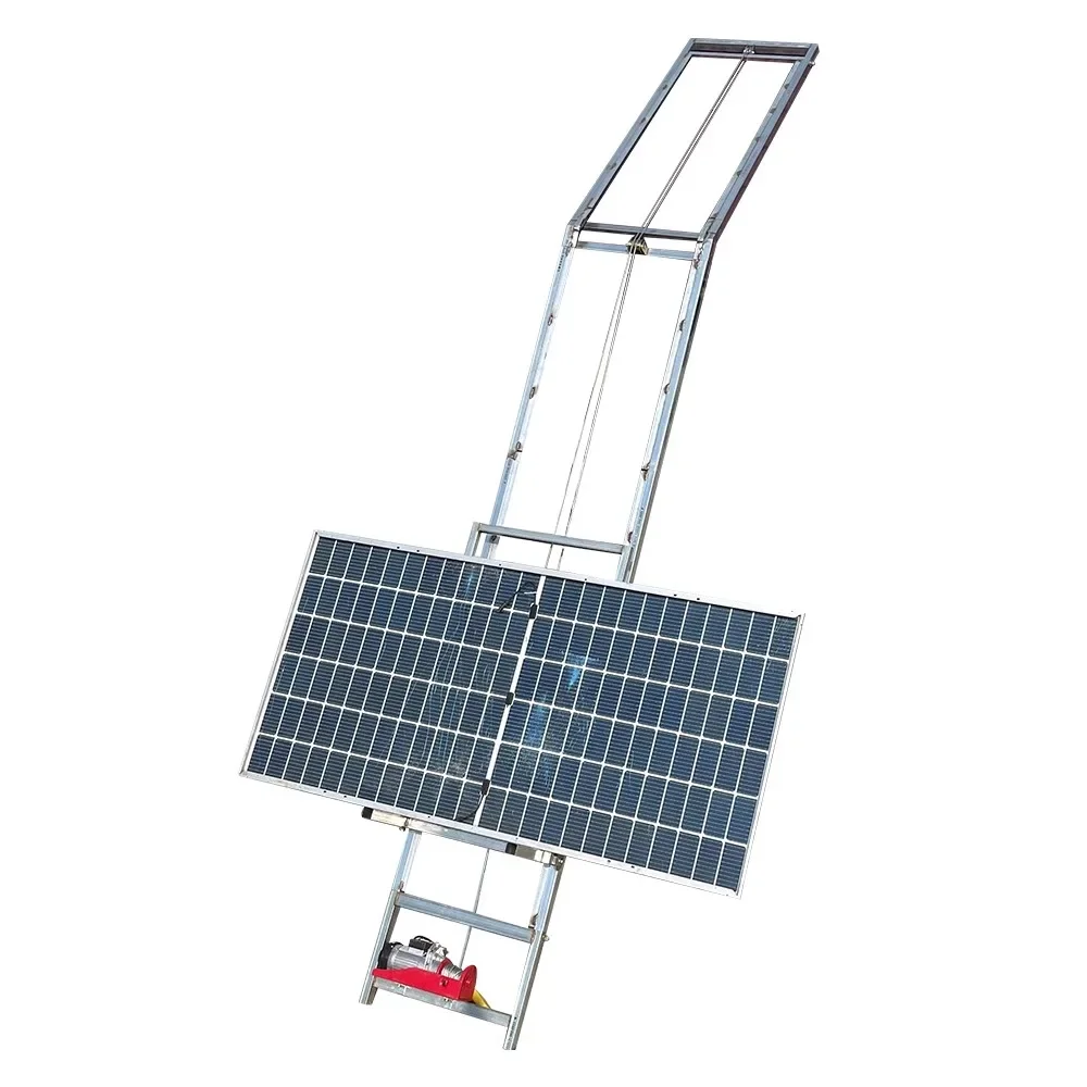 

Solar panel installation lift on glass lift photovoltaic panel dedicated inclined roof turning and flipping