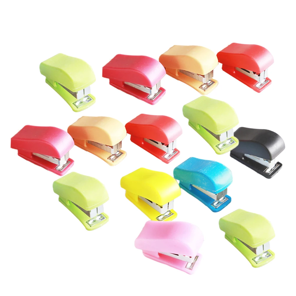 

24pcs Mini Stapler Desktop Portable Lightweight Office Home School Use Cute Shaped Decorative Fun Gift For Friends