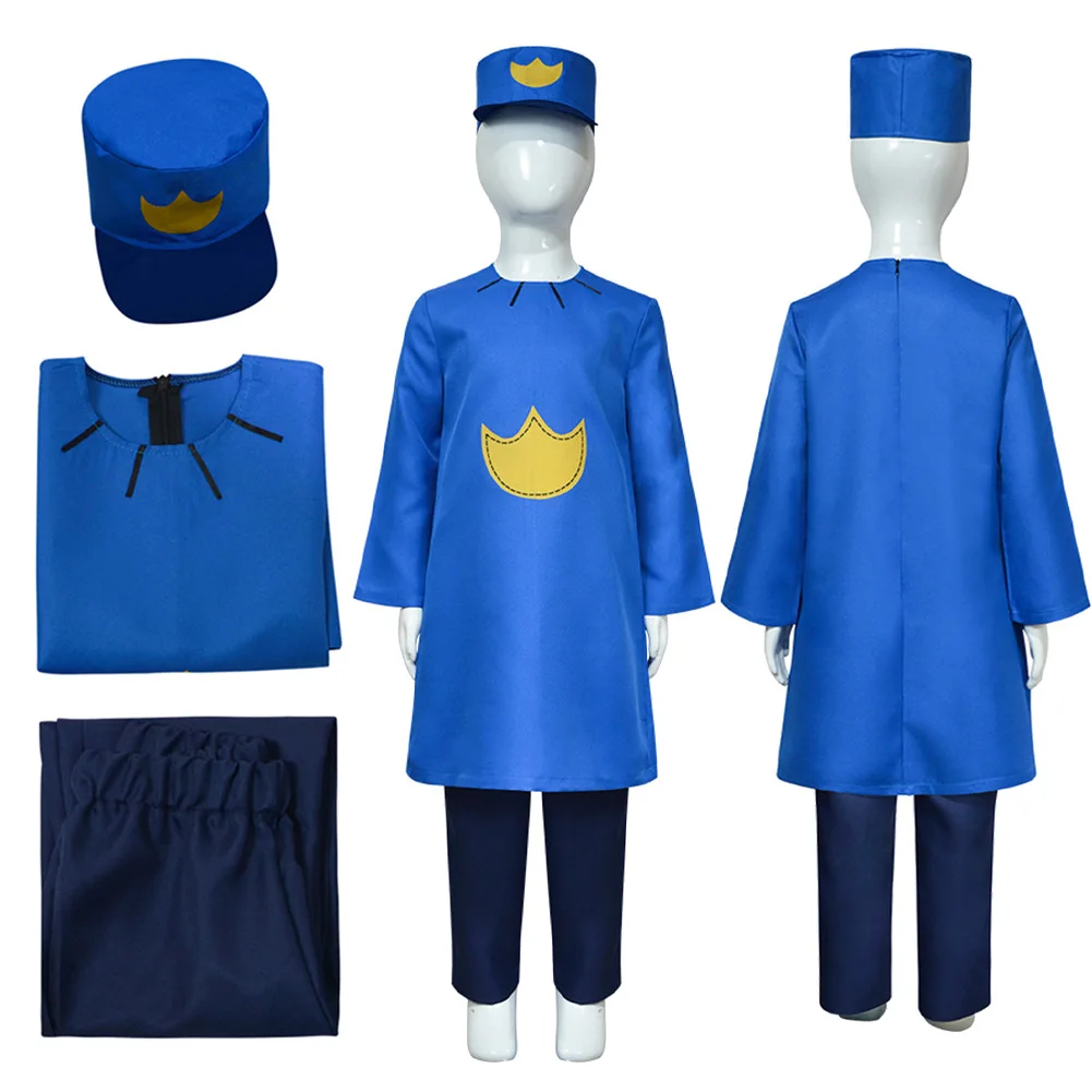 Detective Dog Cosplay Fantasy Boys Girls T-Shirt Hat Clothing Cartoon Police Officer Dog Costume Disguise Teen 4 to 14 Years