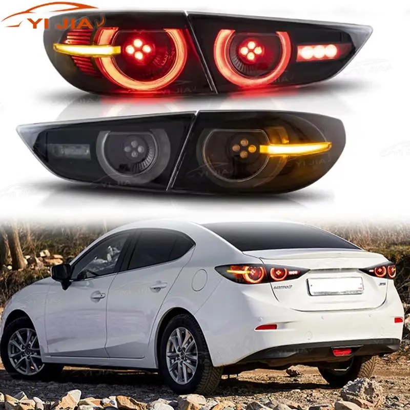 LED Taillights Assembly For Mazda 3 Axela Sedan 2019-2021 Car Accessories LED Modified Rear Lamps Dynamic Turn Signal Light