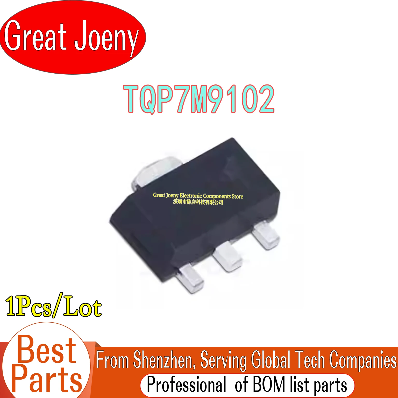 100% New Original 7M9102 TQP7M9102 IC RF Power Tube Chipset SOT-89-3