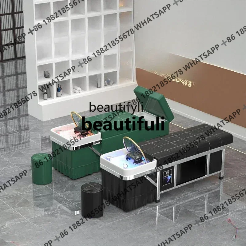 xx1Head Therapy Bed Water Circulation Fumigation Thai Style Massage Shampoo Bed Beauty Salon Water-Free