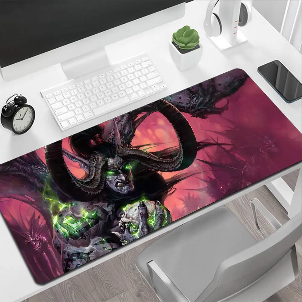 World of Warcraft Illidan Large Mouse Pad Gaming Mouse Pad PC Gamer Computer Mouse Mat Big Mousepad XXL Carpet Keyboard Desk Mat