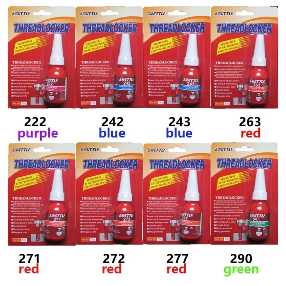 10ml vite blocco filettatore 222/242/243/262/263/271/277/290/sigillante adesivo anaerobico colla sigillante AUG889 sigillanti filettati