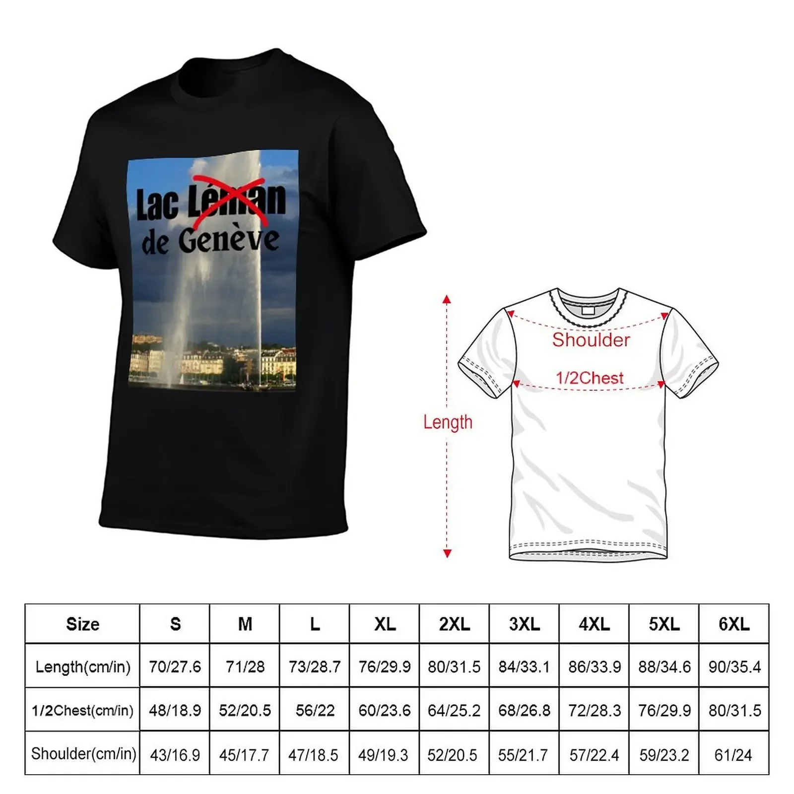 Lake Geneva T-Shirt sweat summer tops cotton graphic tees mens graphic t-shirts