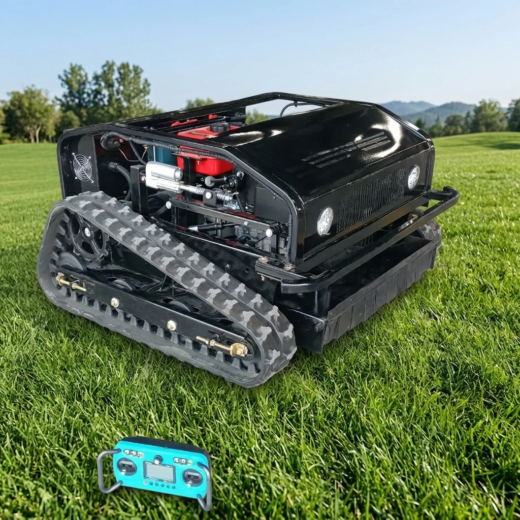 for .XT-800HS Tank All Terrain Remote Operated Mower Fast Cutting Cut Width All Ground Track Mower Remote Control Lawn Mower