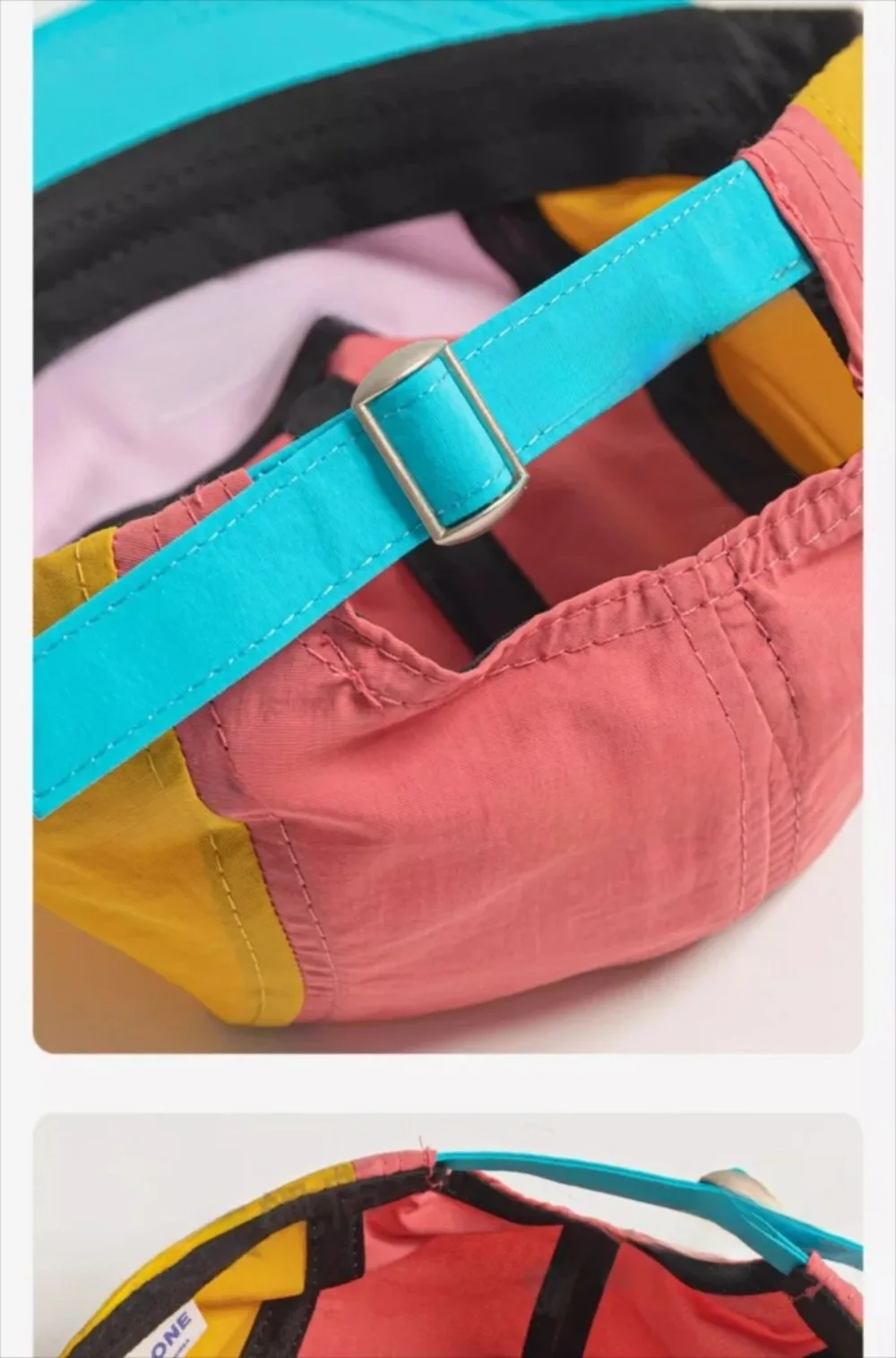 Lässige Hip-Hop-Hüte im japanischen Stil, 5-Panel-Baseballkappe mit dünnem, flachem Rand, atmungsaktiv, schnell trocknend, Sonnenschutzhut, Unisex – Detail 11