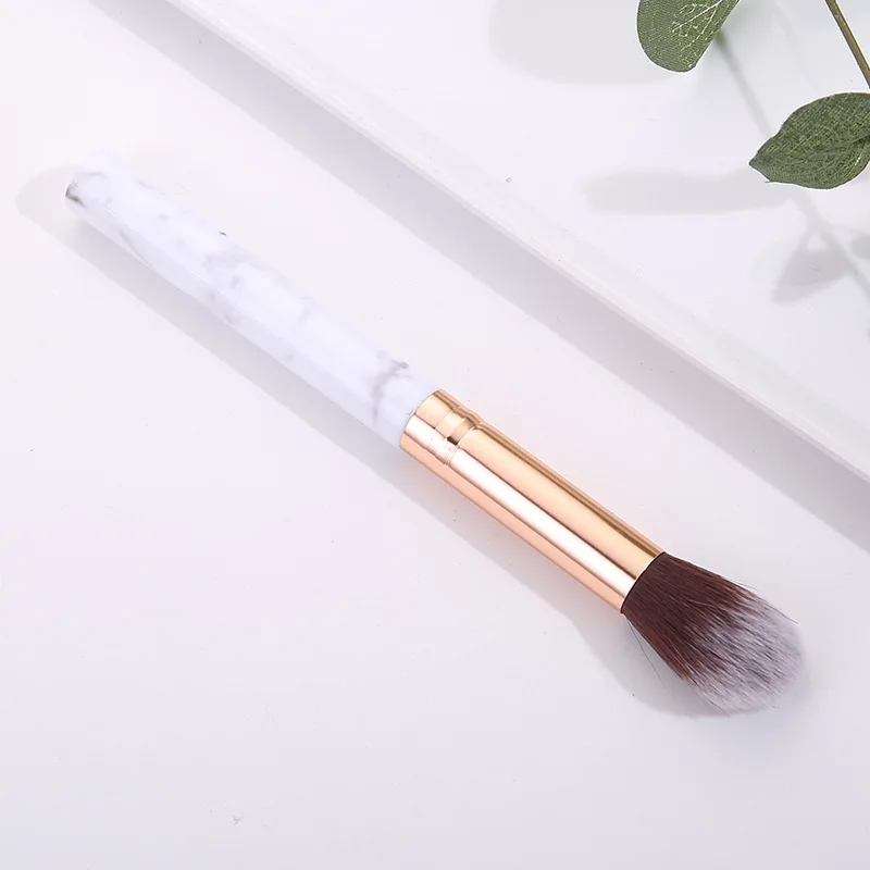 3 個大理石ペンメイクブラシパウダーファンデーションブラシソフトレッドハニーパウダー化粧品パウダー高光沢パウダーブラシツール