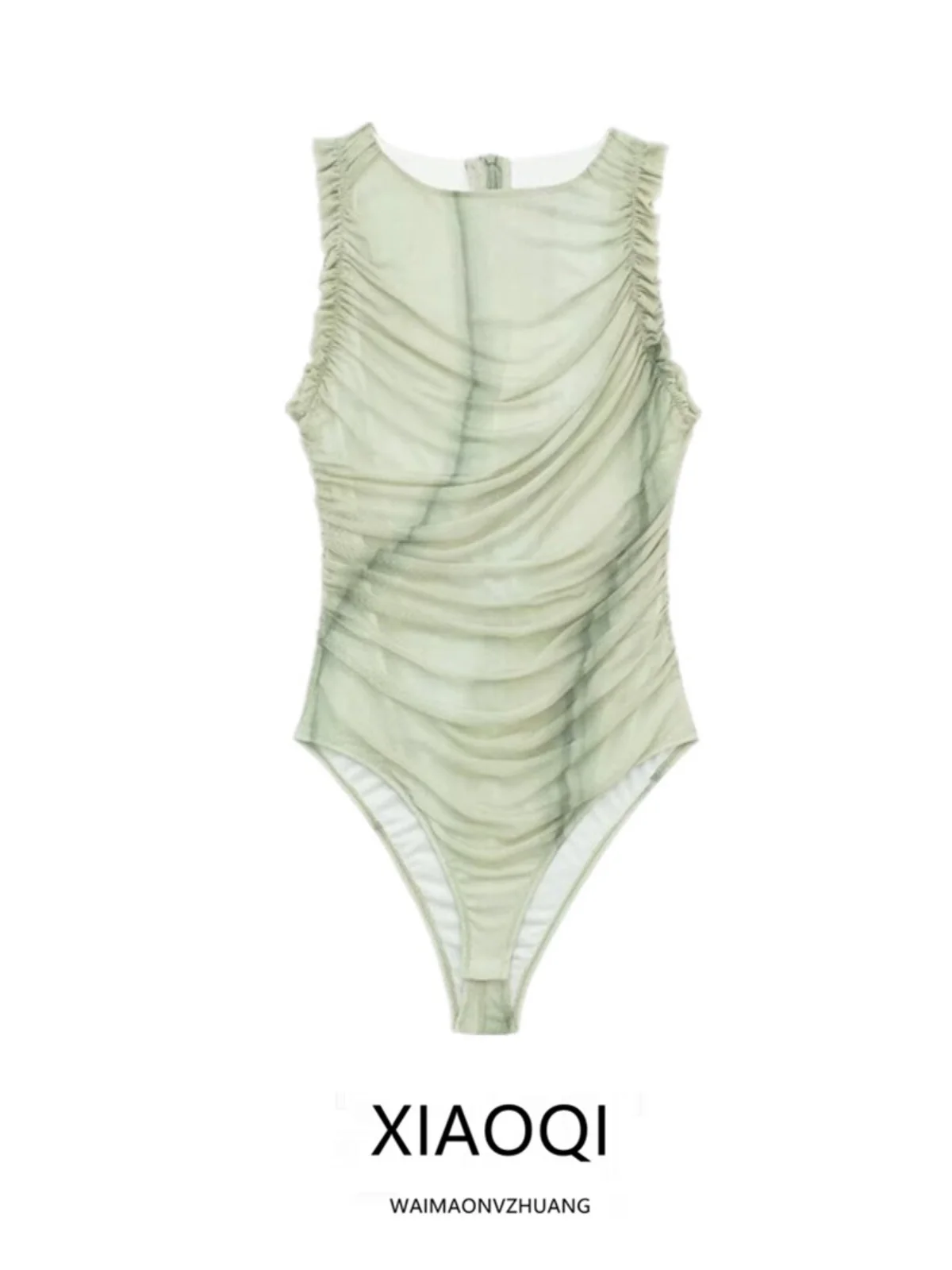 

Spring 2024 Women's Slim Fit round Ne Print One-Piece Suit Cotton Blend Fabric Midi Waist ort Pants Versatile Sle