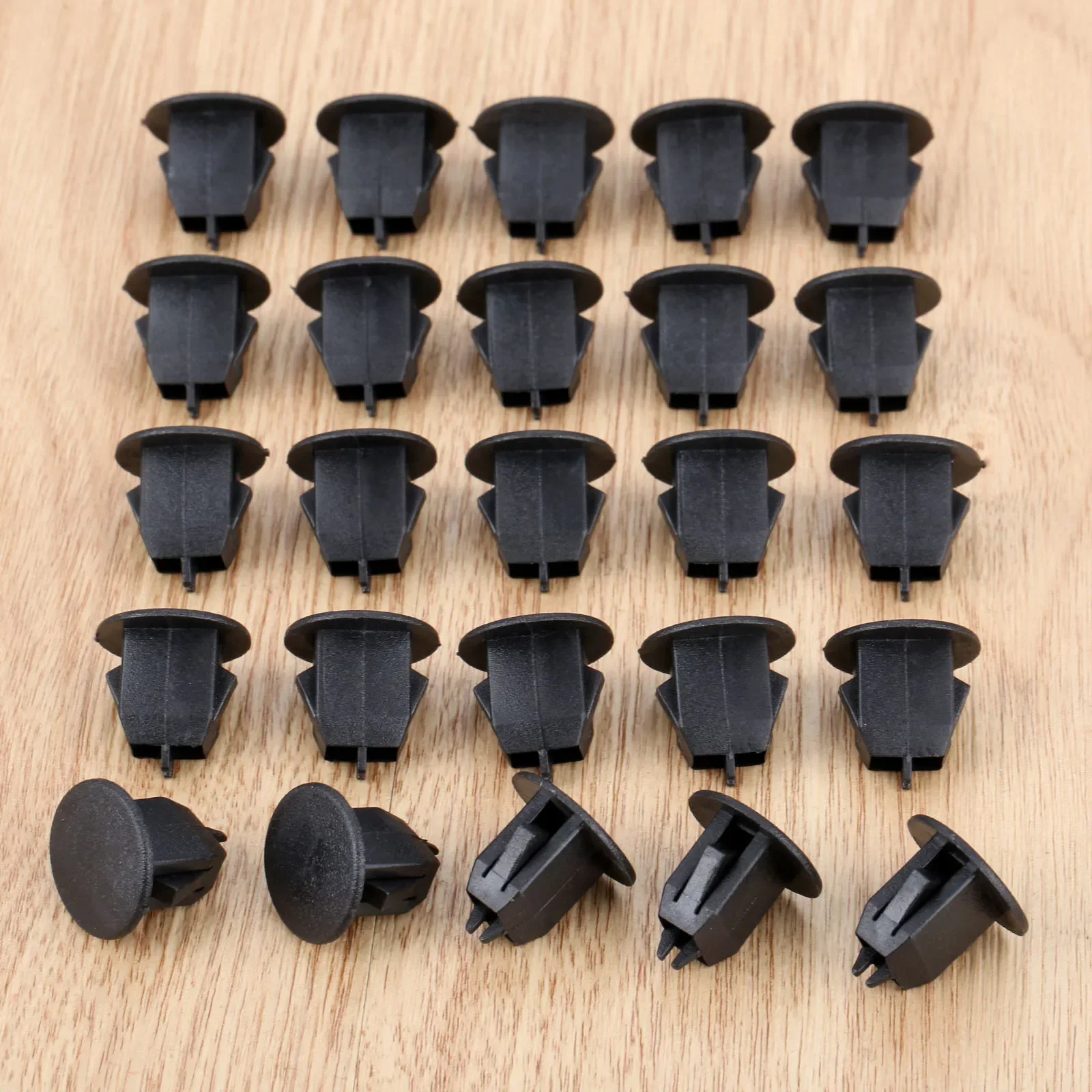 25Pcs Auto Fasteners Retainer Trunk Lining Clogging Clip Clamp for Volvo S80 S80L S60 S40 Black Plastic Rivets Car Clips