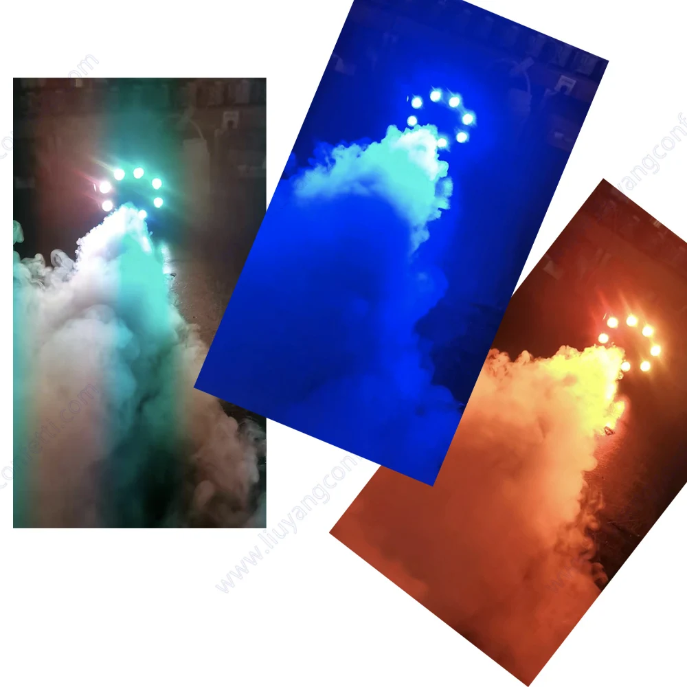 Disco Colorful Smoke Machine 500W LED Remote Fogger Ejector Dj Christmas Wedding Party Stage Light Effects Fog Machine Concert