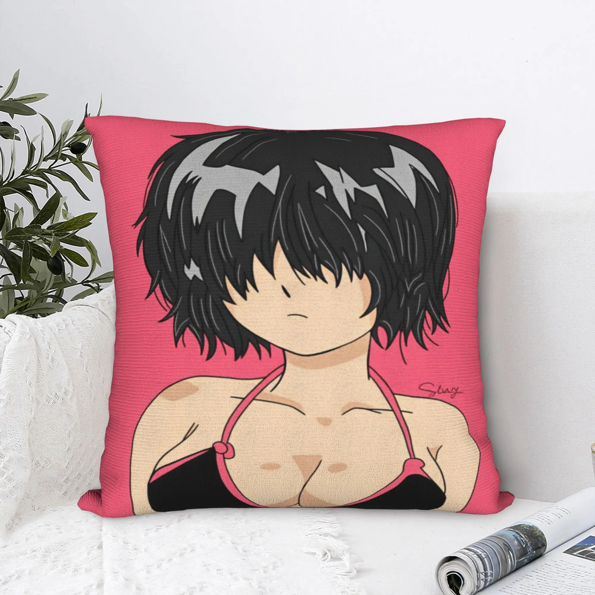 Pillow Case Urabe Mikoto Mysterious Girlfriend X Comfy  Pillow Cover For Sofa Bedroom Home Decor Vintage Pillowcases