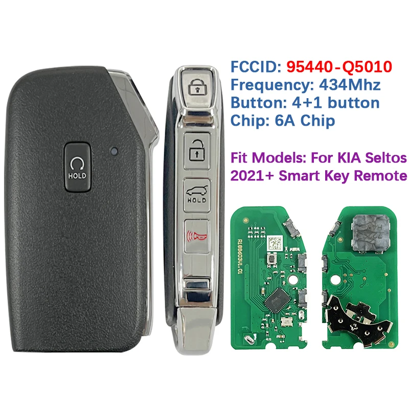 CN051256 Aftermarket 5 Buttons Smart Key Keyless Remote Start Control FCCID 95440-Q5010 433MHZ 6A Chip For KIA Seltos 2021