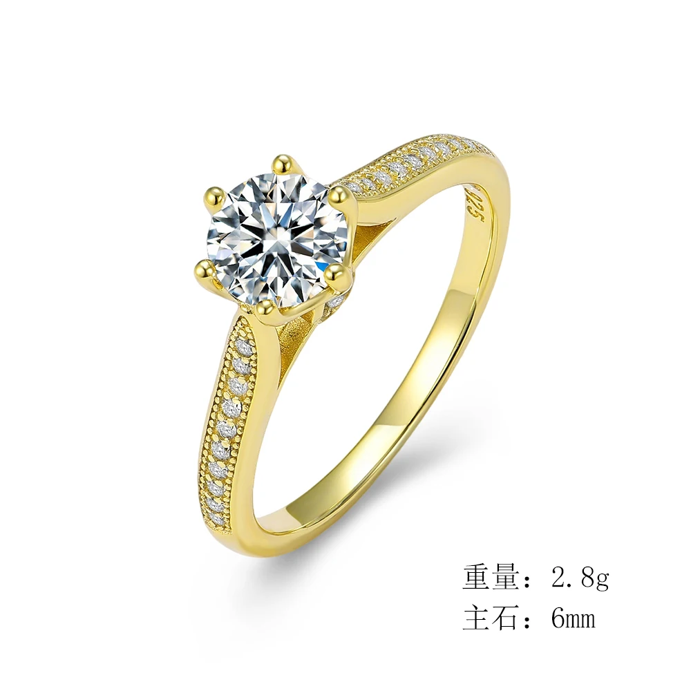 925 Sterling Silver Two Tone Round Clear Zircon Six Prong Milgrain Pave Half Eternity Thin Stackable Engagement Band Ring Jewelr