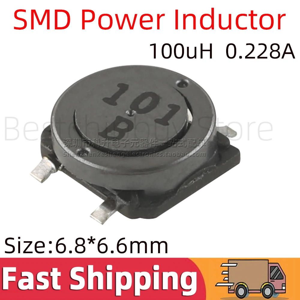 5pcs CLS62NP-101MC Inductance 100uH 0.228A 228mA Shield Power Inductor Filter Molding Choke Inductance 4 Pin CLS62NP 101MC