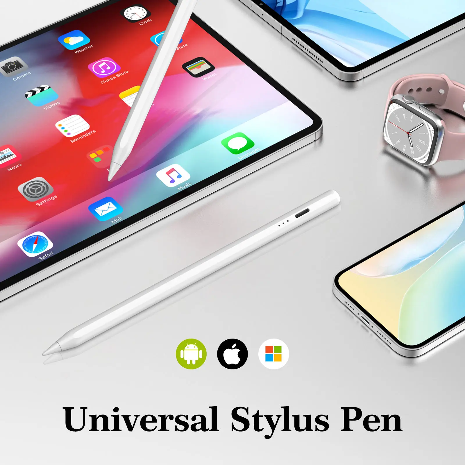 

Стилус для Xiaomi Pad 6, Samsung Pad без функции распознавания отпечатков ладони и наклона, для Honor Redmi Pen, всех планшетов и телефонов Android, карандаш для рисования.