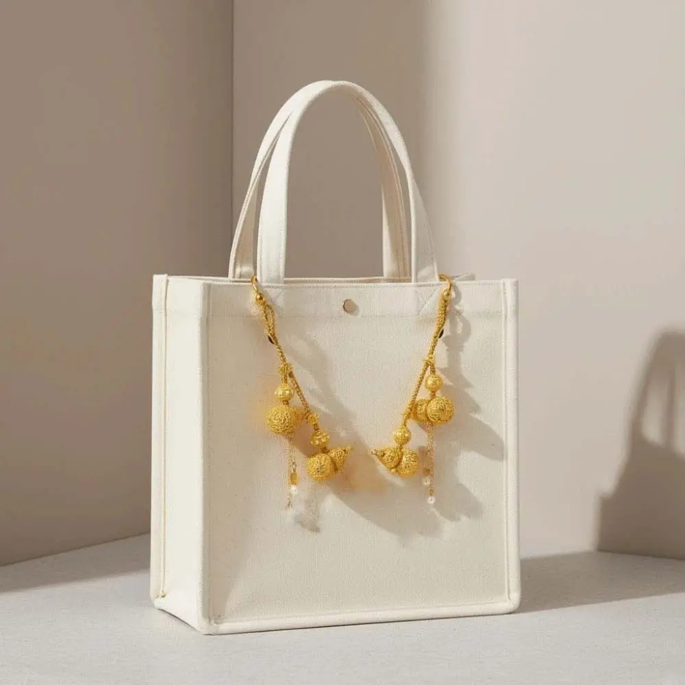 Luxury Hollow Gourd Pendant High-end Handicrafts Chinese Traditional Phone Chain Exquisite Bag Hangings Golden Gourd Key Ring